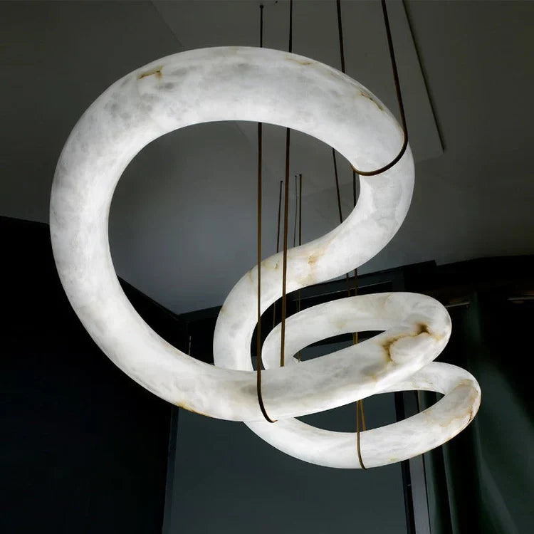 Infinity 12 & 16 Alabaster Pendant Light by Meetlighting
