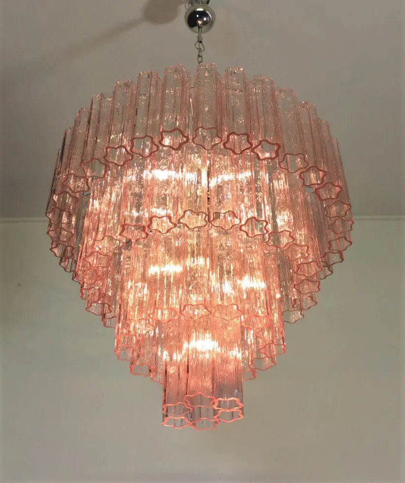 Murano Chandelier – 78 tubes – Pink by Meetlighting