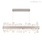 Acropolis 46in LED Linear Alabaster Chandelier-Meet Lighting