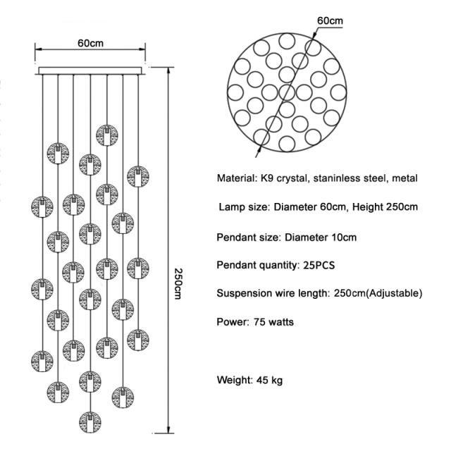 Adonis Suspension Water Drop Chandelier-Meet Lighting