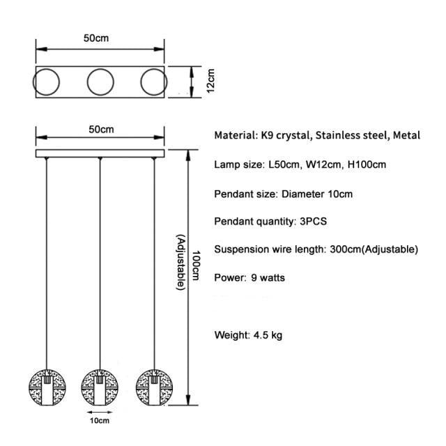 Adonis Suspension Water Drop Chandelier-Meet Lighting