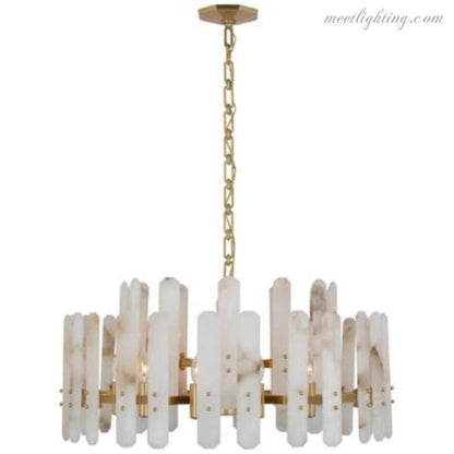 Aerin Bonnington Large Chandelier With Alabaster-Meet Lighting