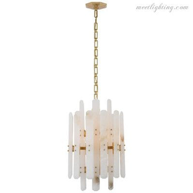 Aerin Bonnington Tall Chandelier With Alabaster-Meet Lighting