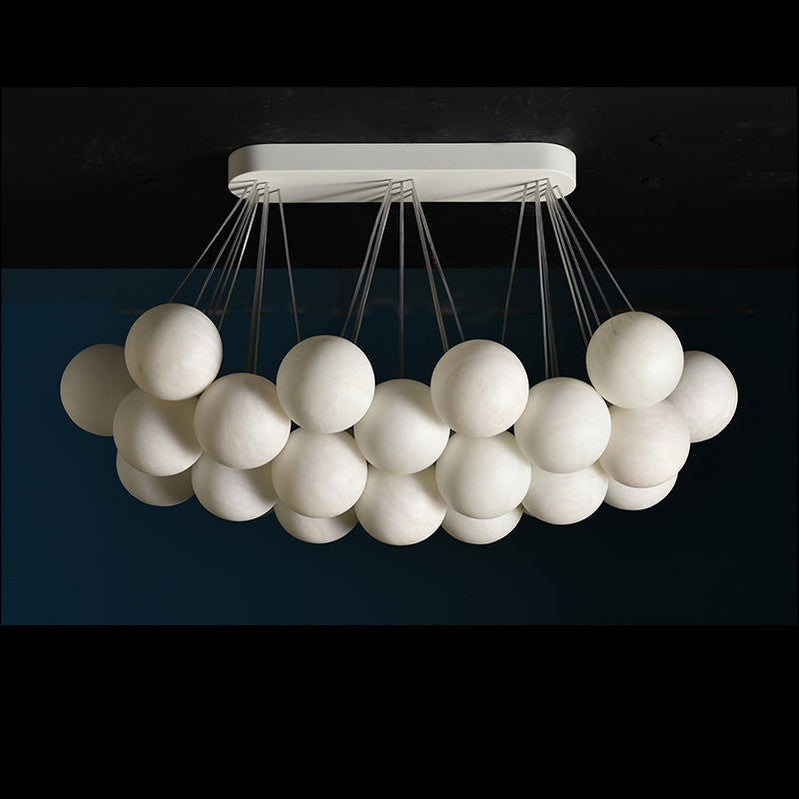 Alabaster 27-Ball Chandelier for Timeless Luxury-Meet Lighting