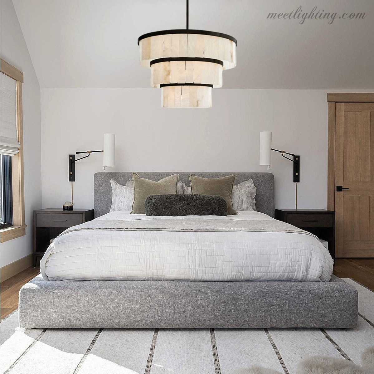 Alabaster 3 Tier Chandelier-MEET LIGHTING