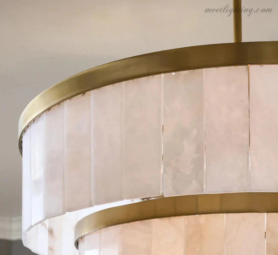 Alabaster 3 Tier Chandelier-MEET LIGHTING