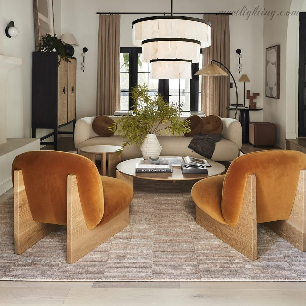 Alabaster 3 Tier Chandelier-MEET LIGHTING