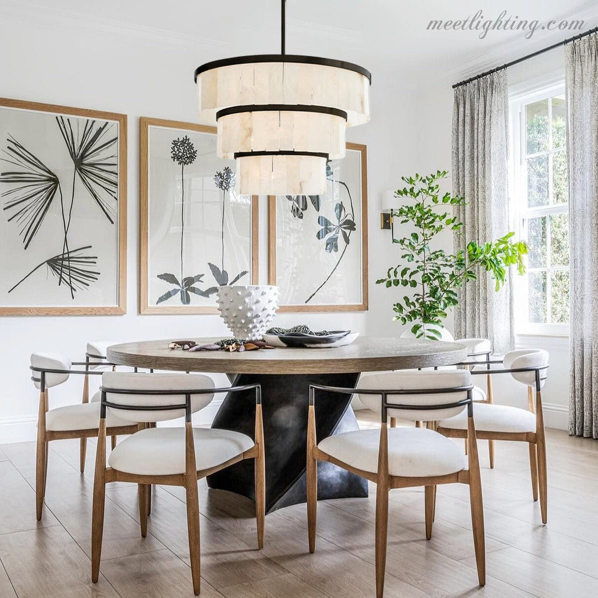 Alabaster 3 Tier Chandelier-MEET LIGHTING