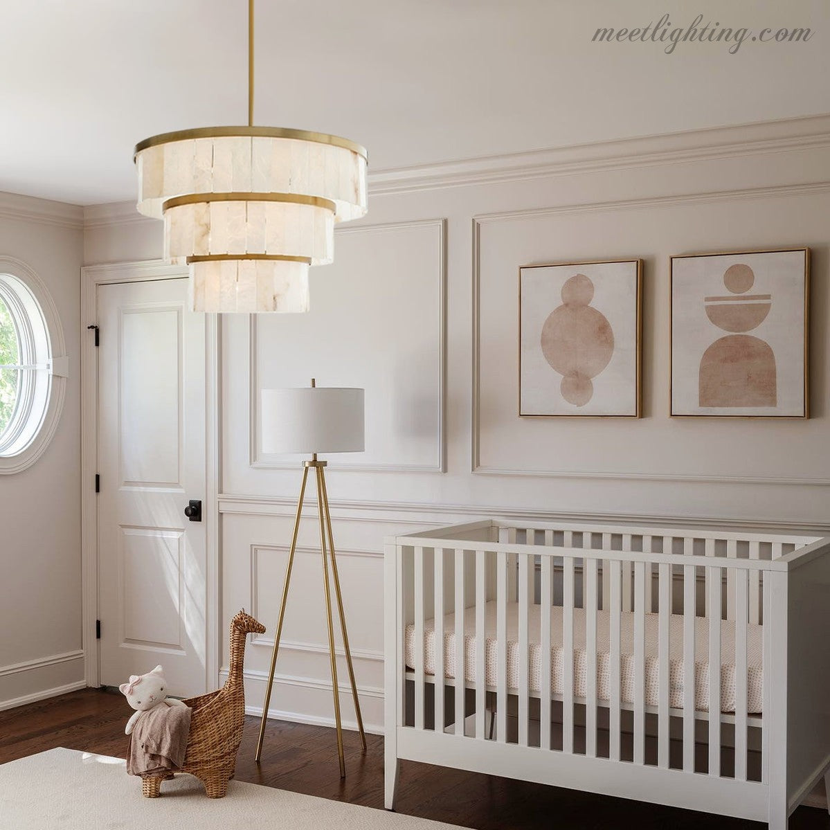 Alabaster 3 Tier Chandelier-MEET LIGHTING