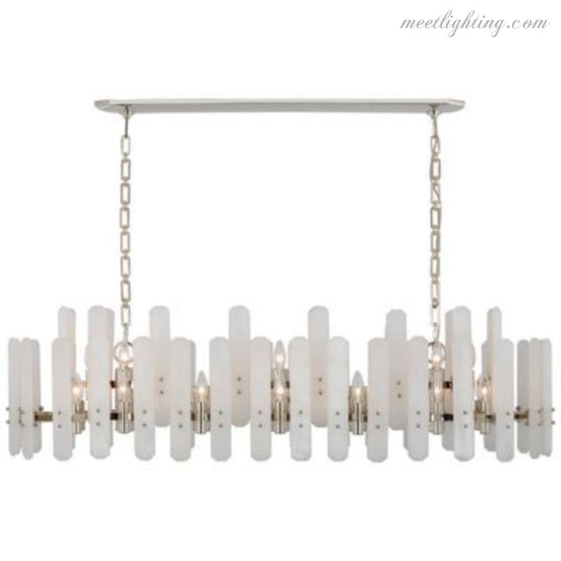 Alabaster Aerin Bonnington Large Linear Chandelier-Meet Lighting