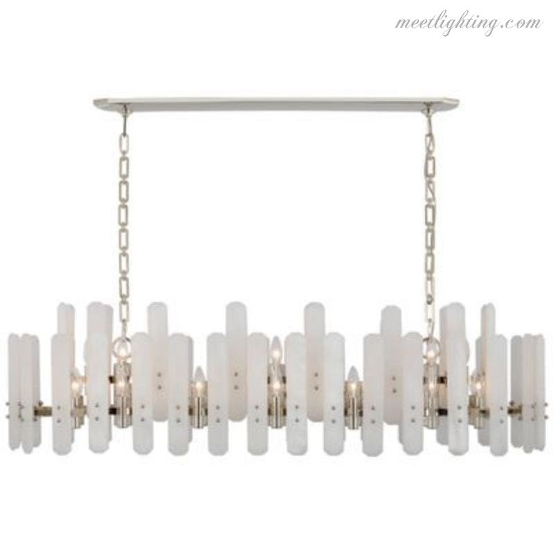 Alabaster Aerin Bonnington Large Linear Chandelier-MEET LIGHTING