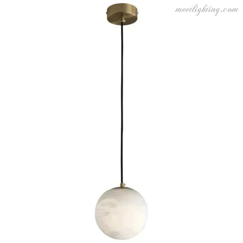 Alabaster Ball Sphere Pendant Lights-Meet Lighting