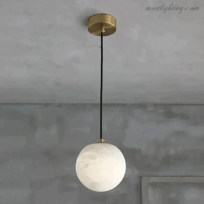 Alabaster Ball Sphere Pendant Lights-Meet Lighting