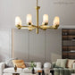 Alabaster Brass Chandelier Living Dining Lighting-Meet Lighting