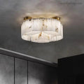 Alabaster Brass Flushmount Ceiling Lamps Chandelier Light-MEET LIGHTING