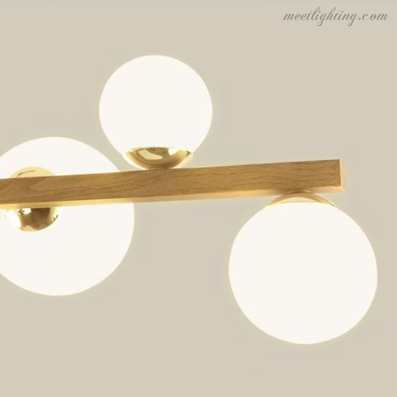 Alabaster Brass Globe Pendant Lights-Meet Lighting