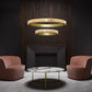 Alabaster Brass Modern Avalon Halo Chandelier-Meet Lighting