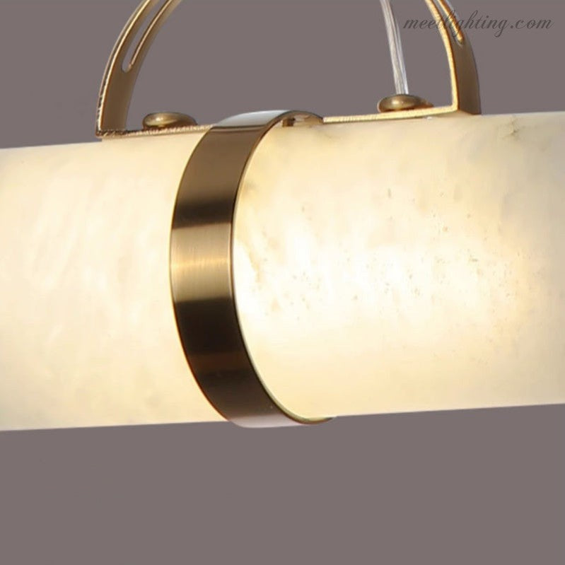 Alabaster Brass Pendant Lights Dining Room-Meet Lighting