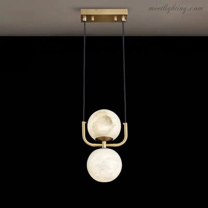 Alabaster Brass Pendant Lights For Bedroom-Meet Lighting