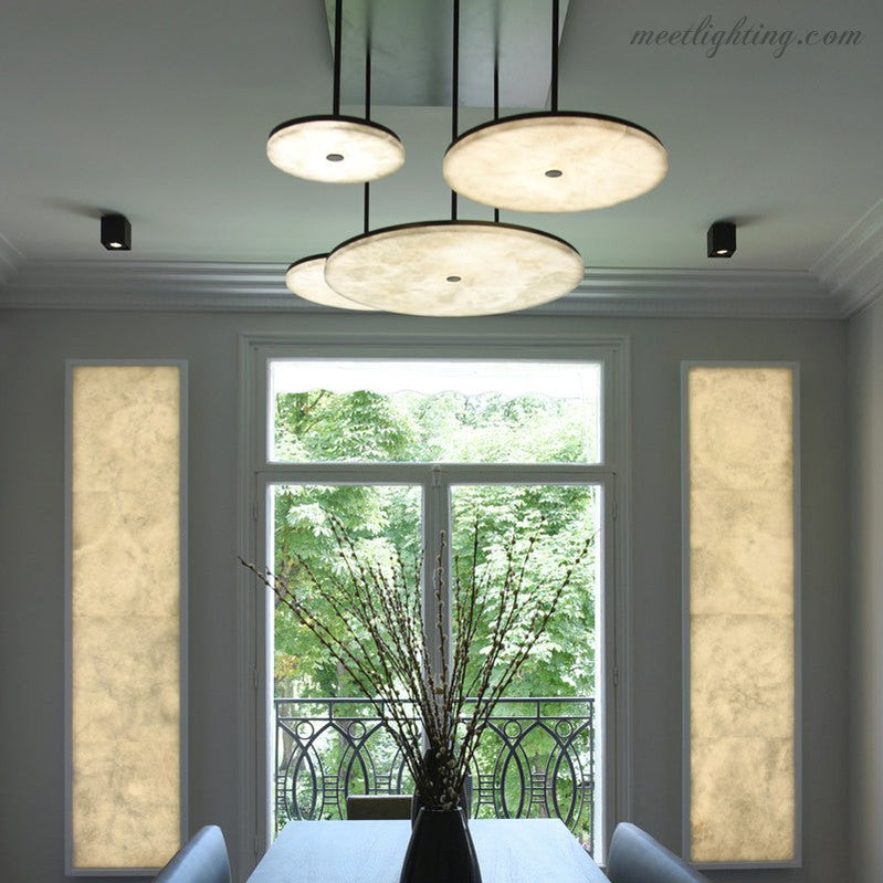 Alabaster Chandelier Light for Living and Dining Room-Meet Lighting