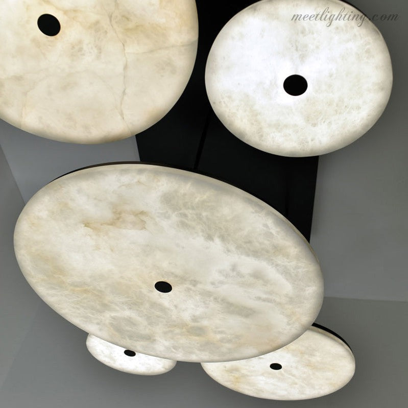 Alabaster Chandelier Light for Living and Dining Room-MEET LIGHTING