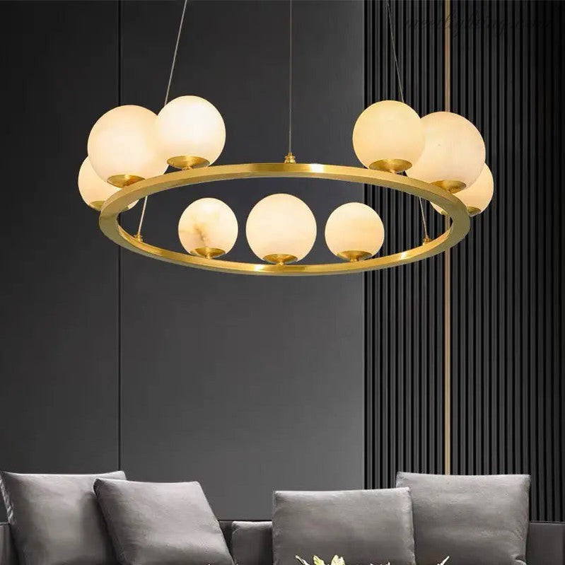 Alabaster Chandeliers Spain Dining Room-Meet Lighting