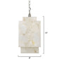 Alabaster Cube Pendant Light-Meet Lighting