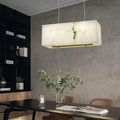 Alabaster Cubic Dining Room Chandelier-MEET LIGHTING
