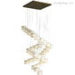 Alabaster Cubic Foyer Staircase Long Chandelier-Meet Lighting