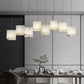 Alabaster Cubic Linear Chandelier-Meet Lighting