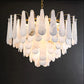 Alabaster Feathery Chandelier-Meet Lighting