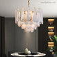 Alabaster Feathery Chandelier-Meet Lighting