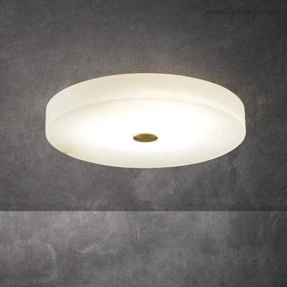 Alabaster Flush Mounted Round LED Chandelier-Meet Lighting