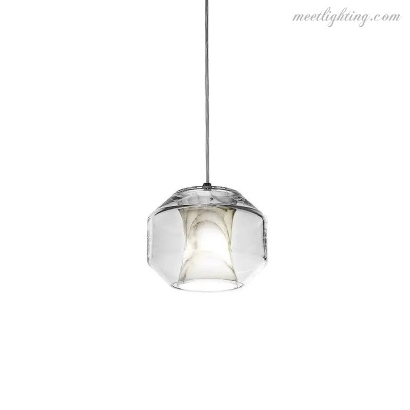 Alabaster Glass Pendant Lights for Dining Room-Meet Lighting