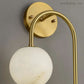 Alabaster Glo Modern Wall Sconce In Bedroom-Meet Lighting