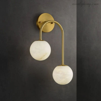 Alabaster Glo Modern Wall Sconce In Bedroom-Meet Lighting