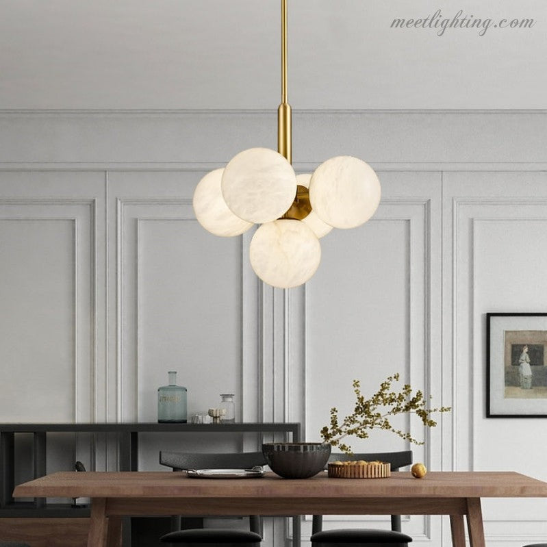 Alabaster Global Rod Cord Pendant Lighting-Meet Lighting
