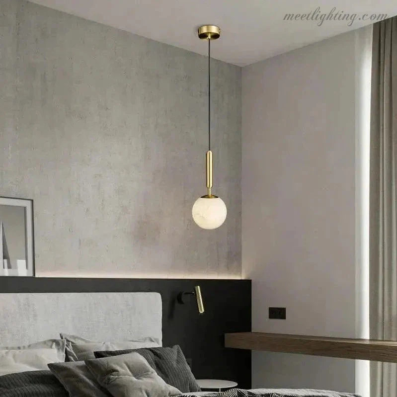 Alabaster Global Rod Cord Pendant Lighting-Meet Lighting