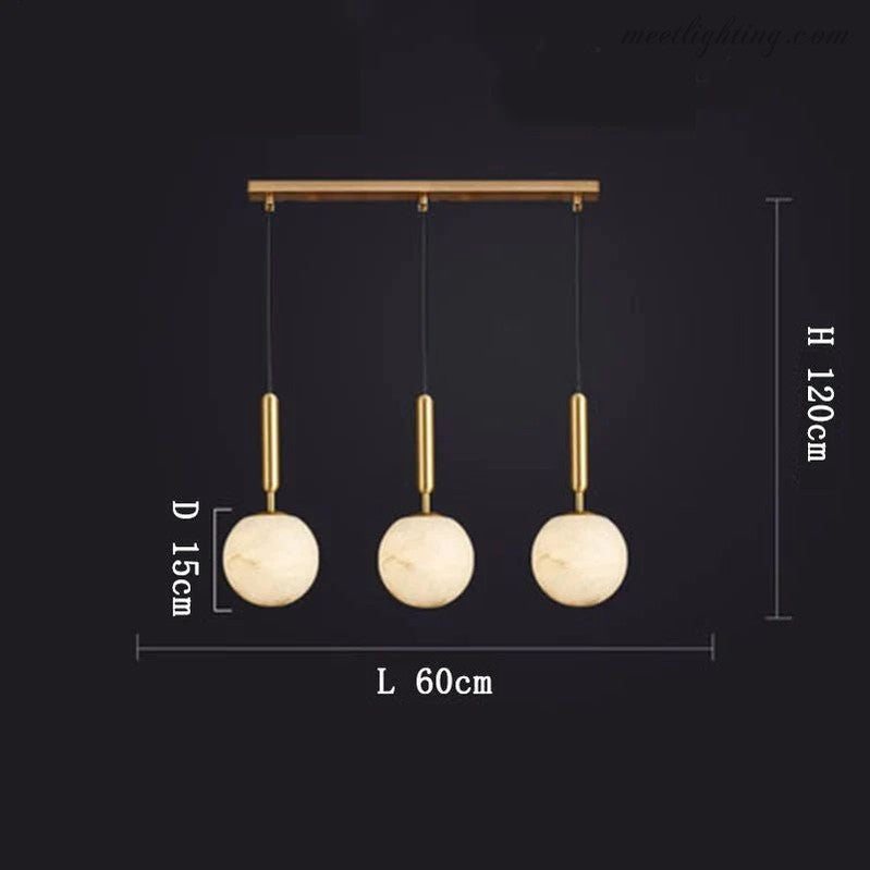 Alabaster Global Rod/Cord Pendant-Meet Lighting