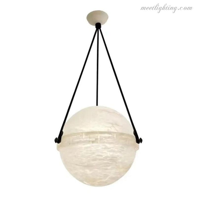 Alabaster Globe Pendant Light-Meet Lighting