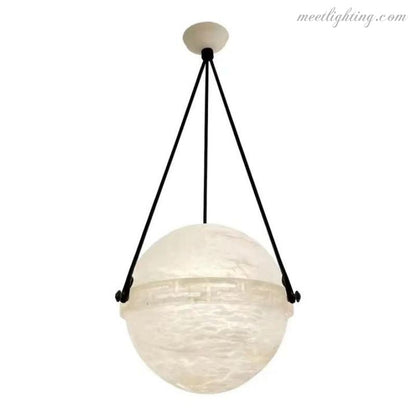 Alabaster Globe Pendant Light-Meet Lighting