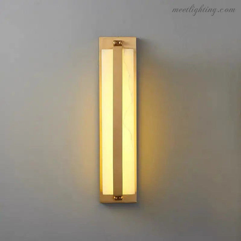 Alabaster Hallway Sconce Light Fixture-Meet Lighting