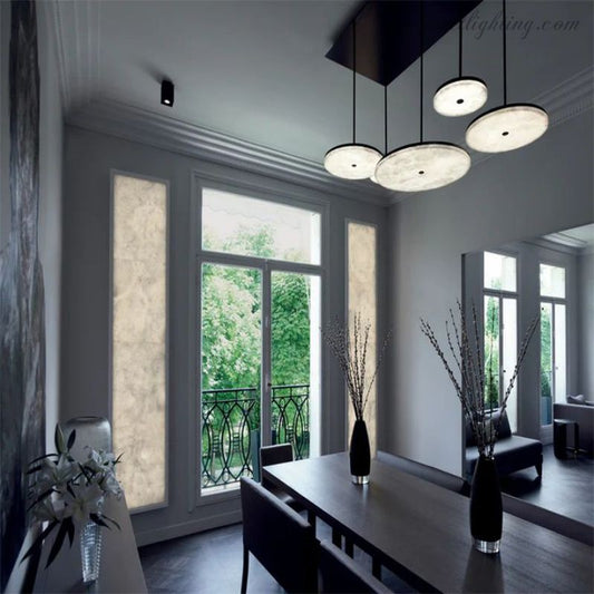 Alabaster Island Shape Mini Pendant Light-Meet Lighting