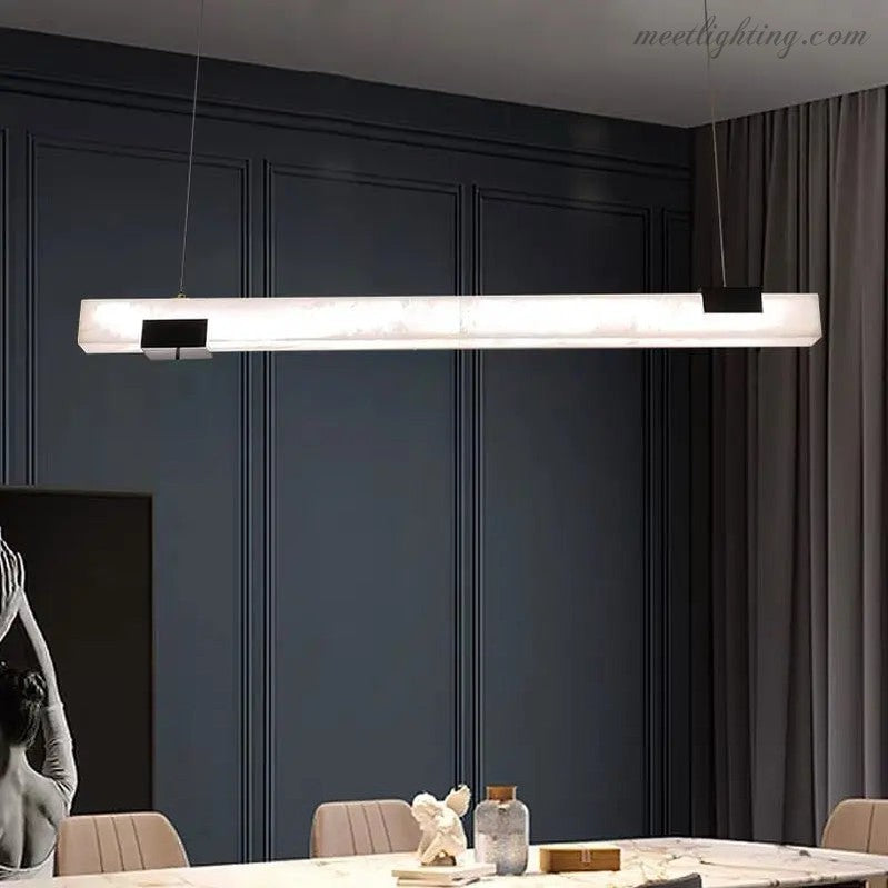 Alabaster Kitchen Linear Pendant Lights-Meet Lighting