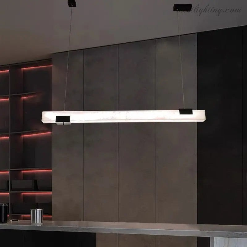 Alabaster Kitchen Linear Pendant Lights-Meet Lighting