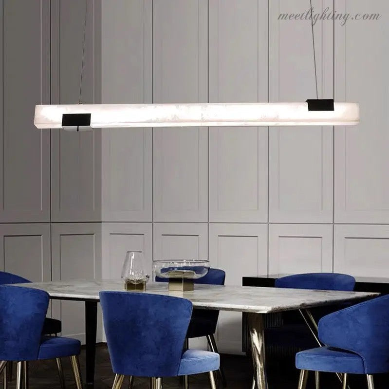 Alabaster Kitchen Linear Pendant Lights-Meet Lighting