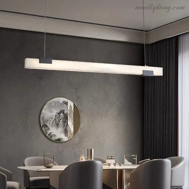 Alabaster Kitchen Linear Pendant Lights-Meet Lighting