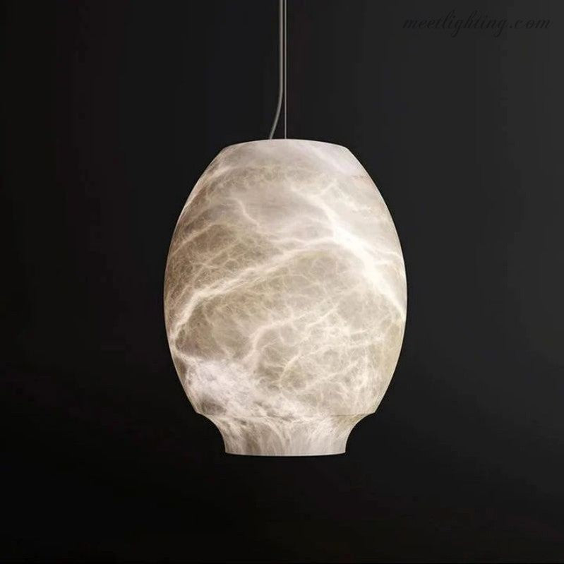 Alabaster Lantern Pendant-Meet Lighting