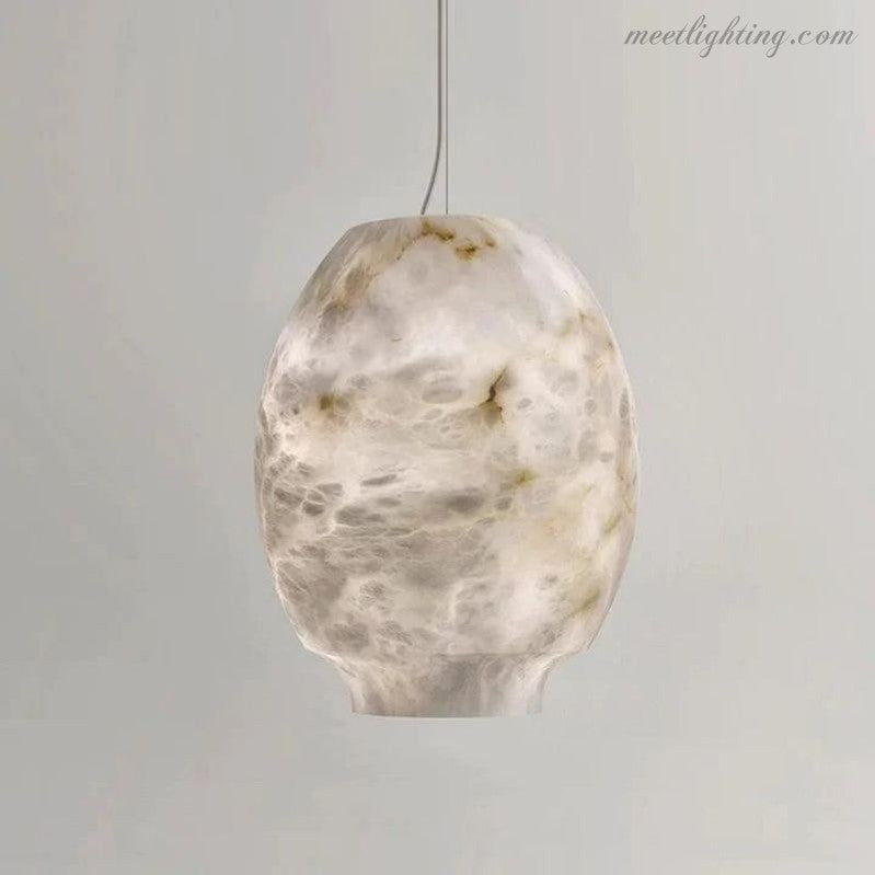 Alabaster Lantern Pendant-Meet Lighting