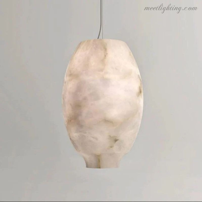 Alabaster Lantern Pendant-Meet Lighting